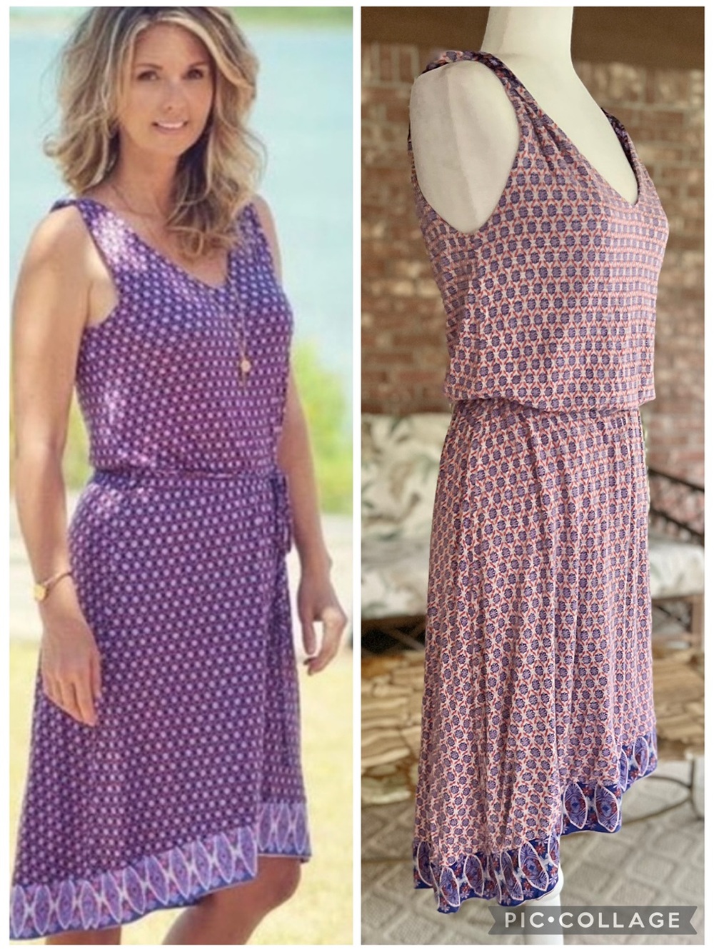 Matilda Jane Hello Summer Caravan Reversible Dress Purple Hi Low M Summer Party